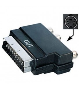 Adaptador euroconector macho a 3 RCA hembra + hembra 4 pin
