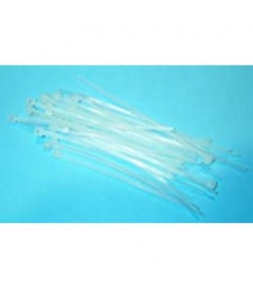 Brida nylon blanca 2,5 cm, bolsa de 100 unds