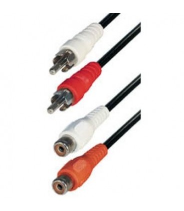 Cable ConexióN 2 Rca Macho A Rca Hembra 1,5 Metros