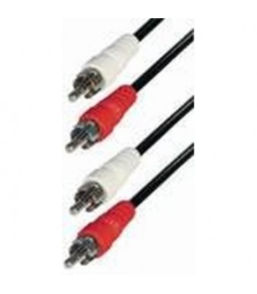 Cable conexión 2 RCA macho a 2 RCA macho