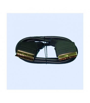 Cable euroconector macho a euroconector macho 21 pin, dorado 1,5 metros
