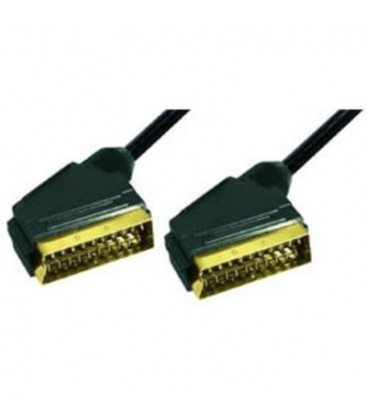 Cable Euroconector macho a Euroconector macho 21 pin, dorado 1,5 metros