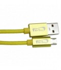 Cable tipo Usb mini Usb Fersay amarillo