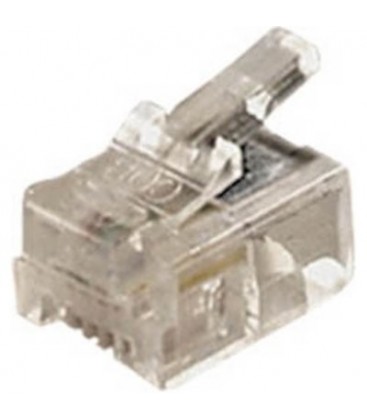 Conector teléfono RJ10 4/4 cable plano