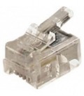 Conector teléfono RJ10 4/4 cable plano