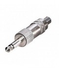 Conector tipo Jack macho 3,5 mm mono metal
