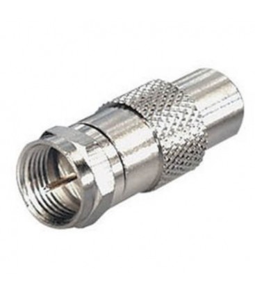 Conexión adaptador tipo F macho a antena IEC macho