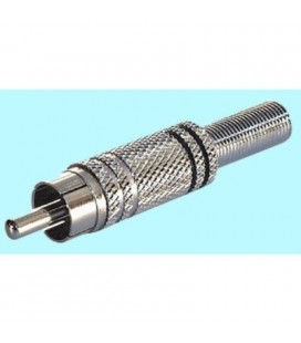 Conexión tipo RCA macho metal de 6 mm
