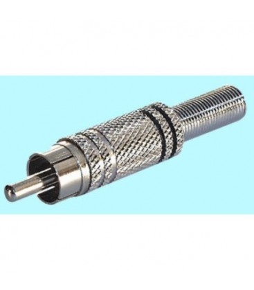 Conexión tipo RCA macho metal de 6 mm