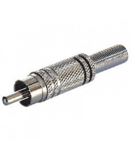 Conexión RCA macho metálico 4 mm