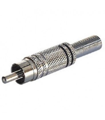 Conexión RCA macho metálico 4 mm