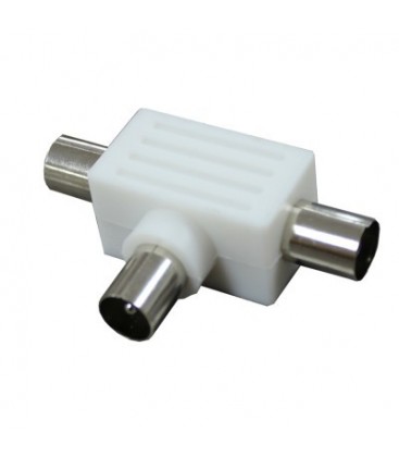 Distribuidor 2 vías Radio Macho Iec 9,5mm-2 Hembra