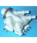 Electroválvula para lavadora universal, 4 vías, salida 180º