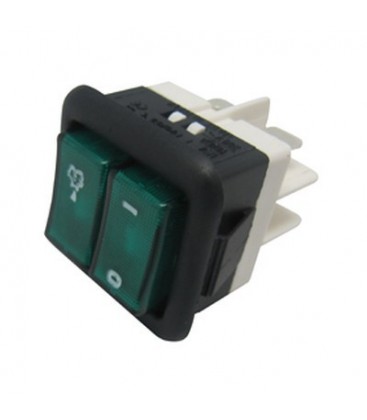 Interruptor Doble Unipolar Luminoso Verde 220v 50h