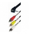 Jack 4 Pin 3,5mm 3 Rca Macho 2 Metros