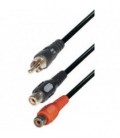 Rca Macho A 2rca Hembra 0,2mm Cable ConexióN E-A12