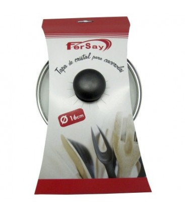 Tapa cristal para cacerola universal diámetro 16 cm