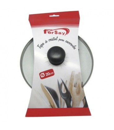 Tapa cristal cacerola universal diámetro 20 cm