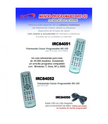 Telemando programable para tdt, satelite y CABLE