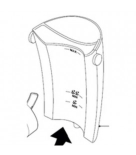 Deposito de agua azul senseo HD7811-72 (alto 23 x ancho 14)