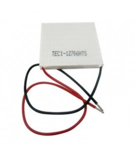 Celula Termoelectrica con efecto Peltier y con cable. Potencia: 57W - Tensión Maxima: 16.4V - Medida4cm ancho x 4cm alto