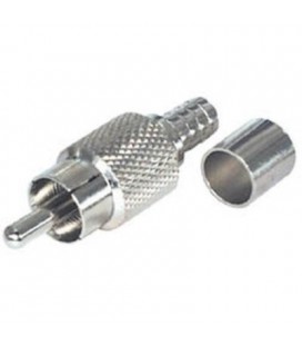 Conector rca m cable 2V3C crimpear