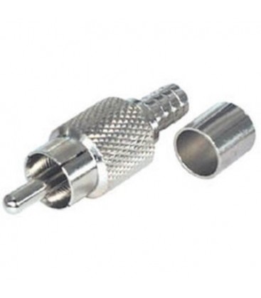 Conector rca m cable 2V3C crimpear
