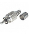 Conector rca m cable 2V3C crimpear