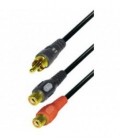 Rca MACHO-2RCA hembra 0,2m dorado