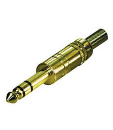 Jack m 6,3 stereo dorado