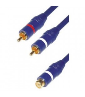 Cable de 2RCA macho a RCA hembra 0,2 metros violeta