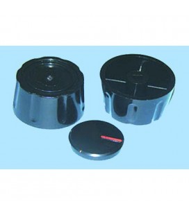 Mando universal para cocinas de 6mm sin eje en color negro