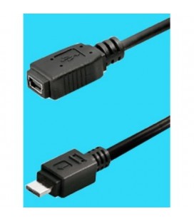 Cable adaptador micro usb b macho - mini usb hembra