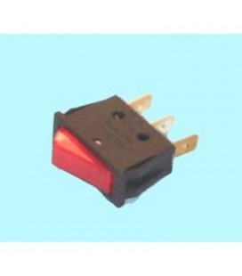 Interruptor luminoso 16A, 3 faston, medidas: 3CM ancho/ 2CM altura