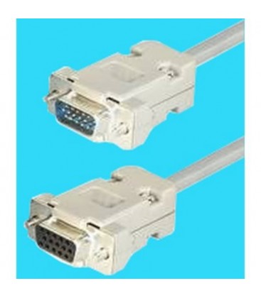 Cable sub D-MACHO 15 pin hd - sub D-HEMBRA 15 pin hd, 5M