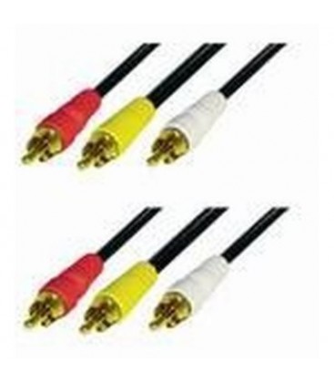 3xrca m - 3xRCA m dorado 5m