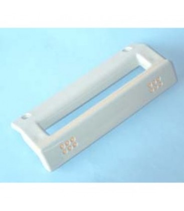 Tirador frigorifico Candy, kelvinator, 19,2 x 7,5cm, anclaje 15,5cm. (embellecedores color azul)