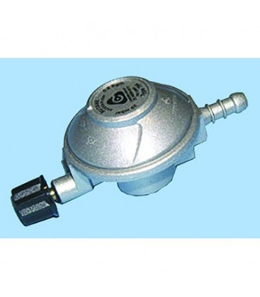 Regulador universal camping gas butano, 28 Mbar, caudal 2,5Kg/h
