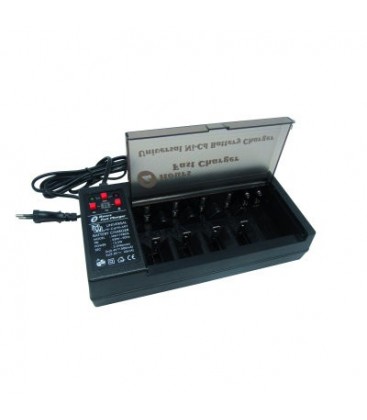Cargador rapido 2 horas, 1-4 nicd aa/aaa/c/d 1-2 9v