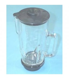 Vaso de cristal con tapa