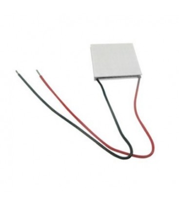 Celula Termoelectrica con efecto Peltier y con cable TEC1-07108HT. Tensión Maxima: 8.5V. Medida 3cm ancho x 3cm alto