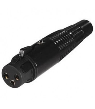 Conector cannon negro hembra