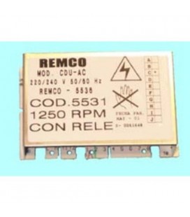 Modulo de control Ariston, Indesit 056333, remco 5531, 1250rpm, con RELE