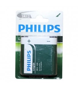 Pila alcalina Philips modelo 3R12 petaca