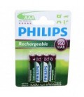 Pila recargable Philips 950 mah formato AAA, 4 unidades