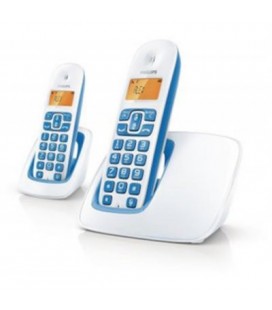 2 teléfonos inalámbricos Philips CD1902B/23 color azul