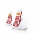2 teléfonos inalámbricos Philips CD1902B-23 color rojo azul