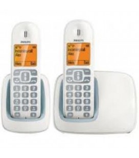 2 teléfonos inalámbricos Philips CD2902WS/23 agenda 100 nombres