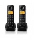 2 teléfonos inalámbricos Philips D2102B/23