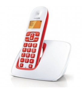 Teléfono inalámbrico Philips CD1901B/23 color rojo